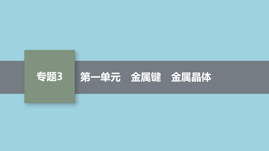 高中化学专题3微粒间作用力与物质性质第1单元金属键金属晶体课件（共33张PPT）苏教版选择性必修2