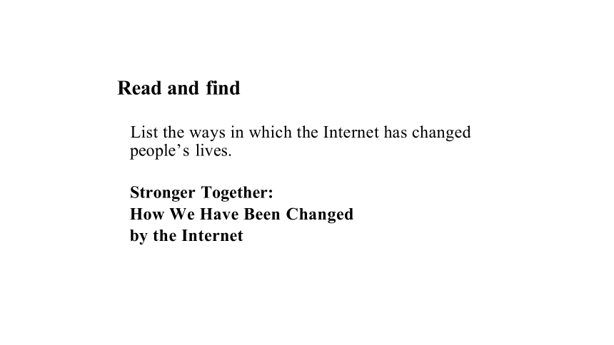 Unit 3 The Internet Reading and Thinking 课件（共37张PPT）