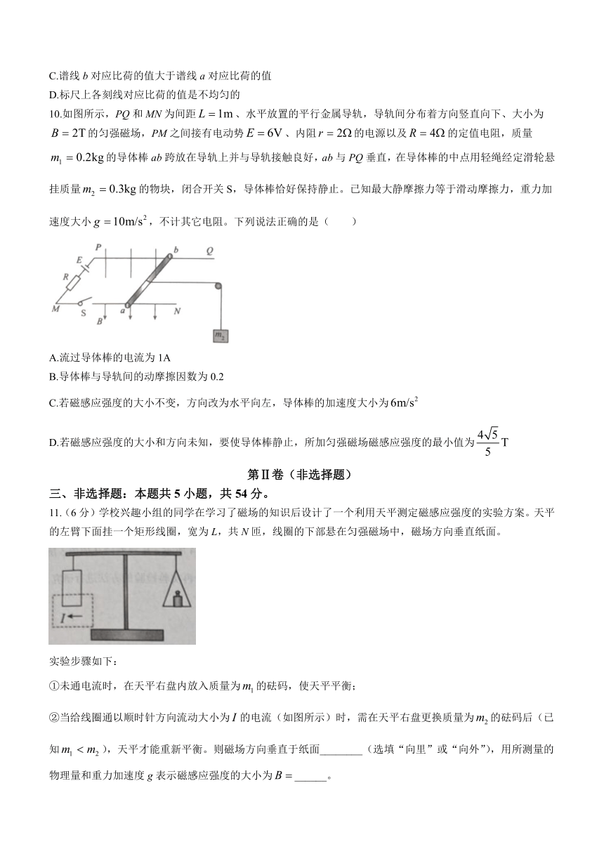 河北省邯郸市永年区第二中学2023-2024学年高二上学期12月月考物理试题（含答案）