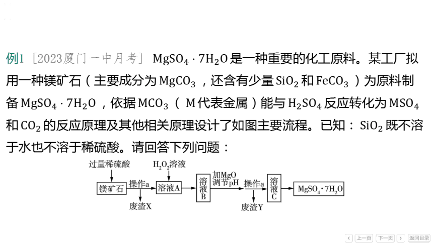 备战2024年中考化学题型突破：题型三 工艺流程题课件(共43张PPT)