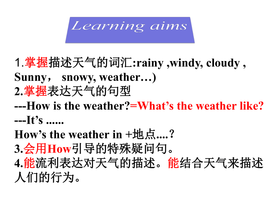 Unit 7 It’s raining! Section A （1a-1c ）教学课件