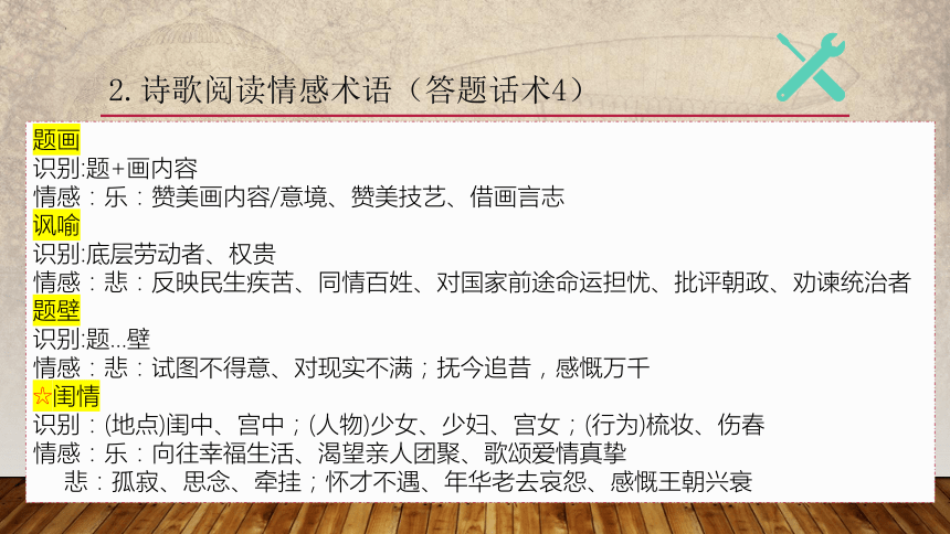 2024届高考语文复习：古诗词鉴赏 课件(共23张PPT)