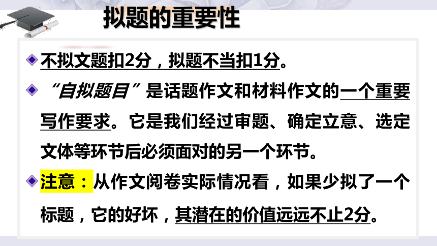 2024届高考语文复习：材料作文的拟题指导 课件(共35张PPT)