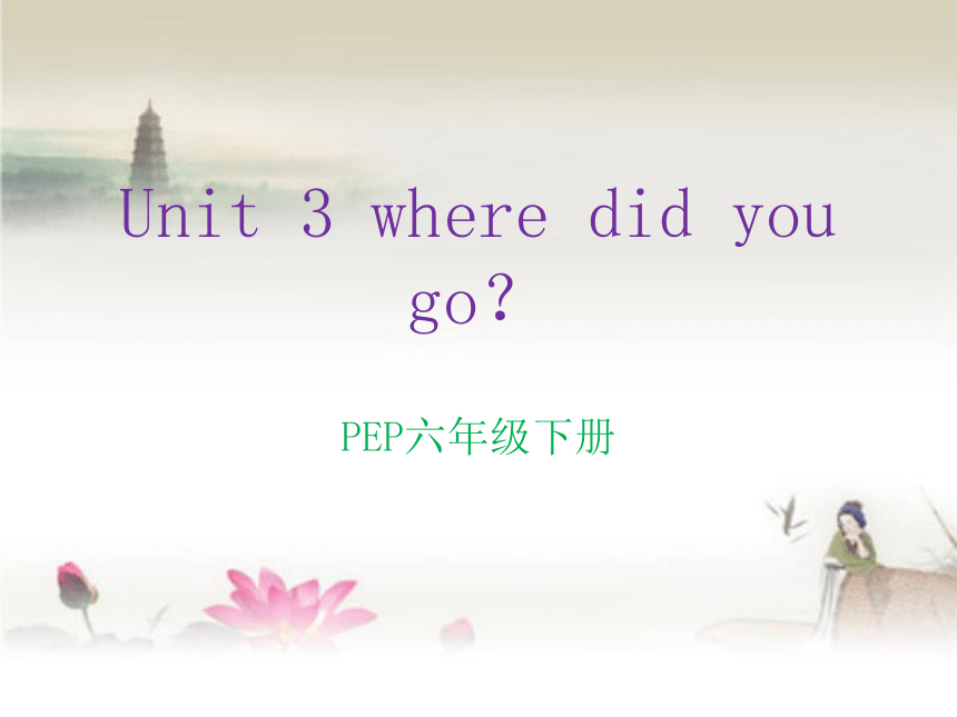 Unit 3 Where did you go? PA 课件