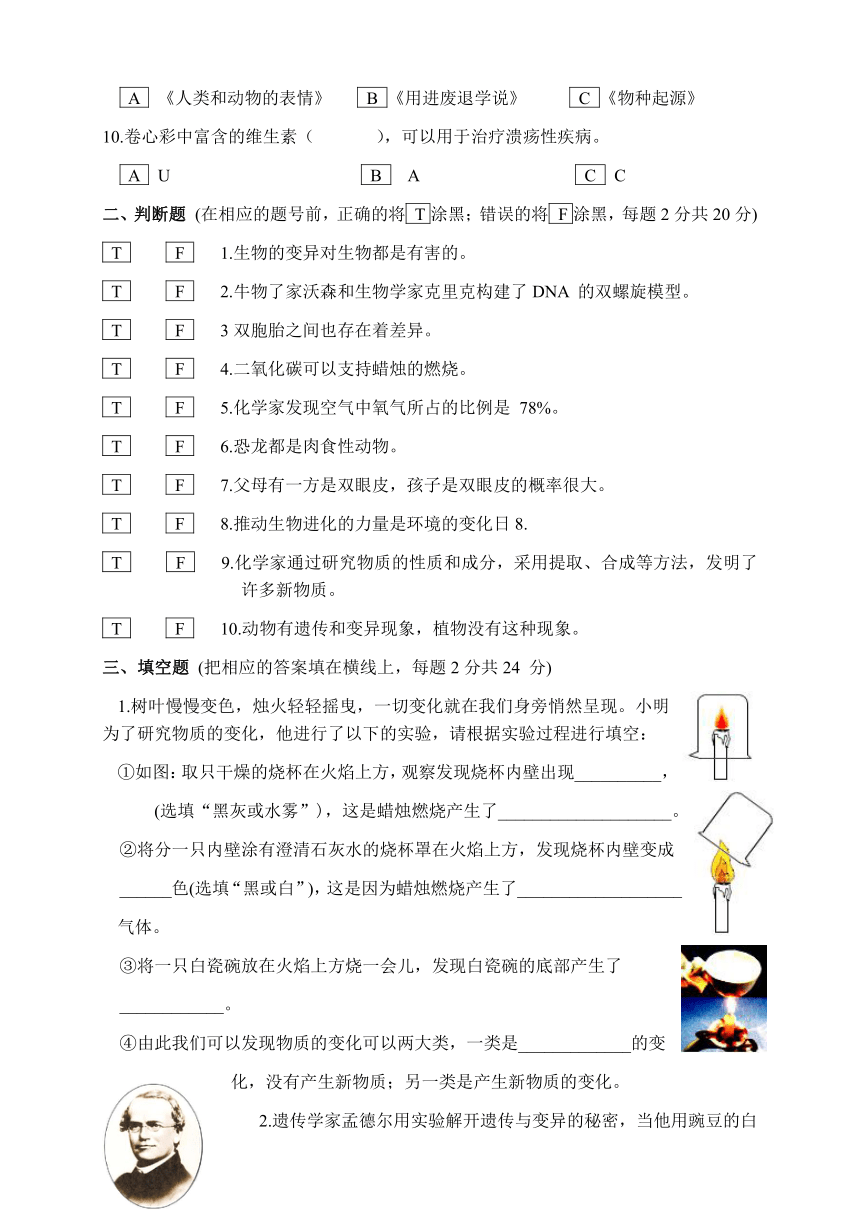 江苏省常州市溧阳市2023-2024学年六年级上学期12月月考科学试题（含答案）