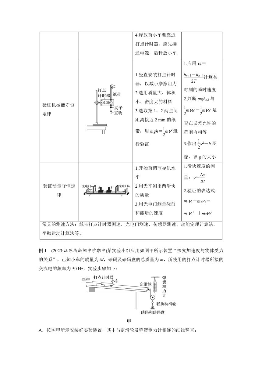 第16讲　力学实验（含解析）2024年高考物理大二轮复习讲义