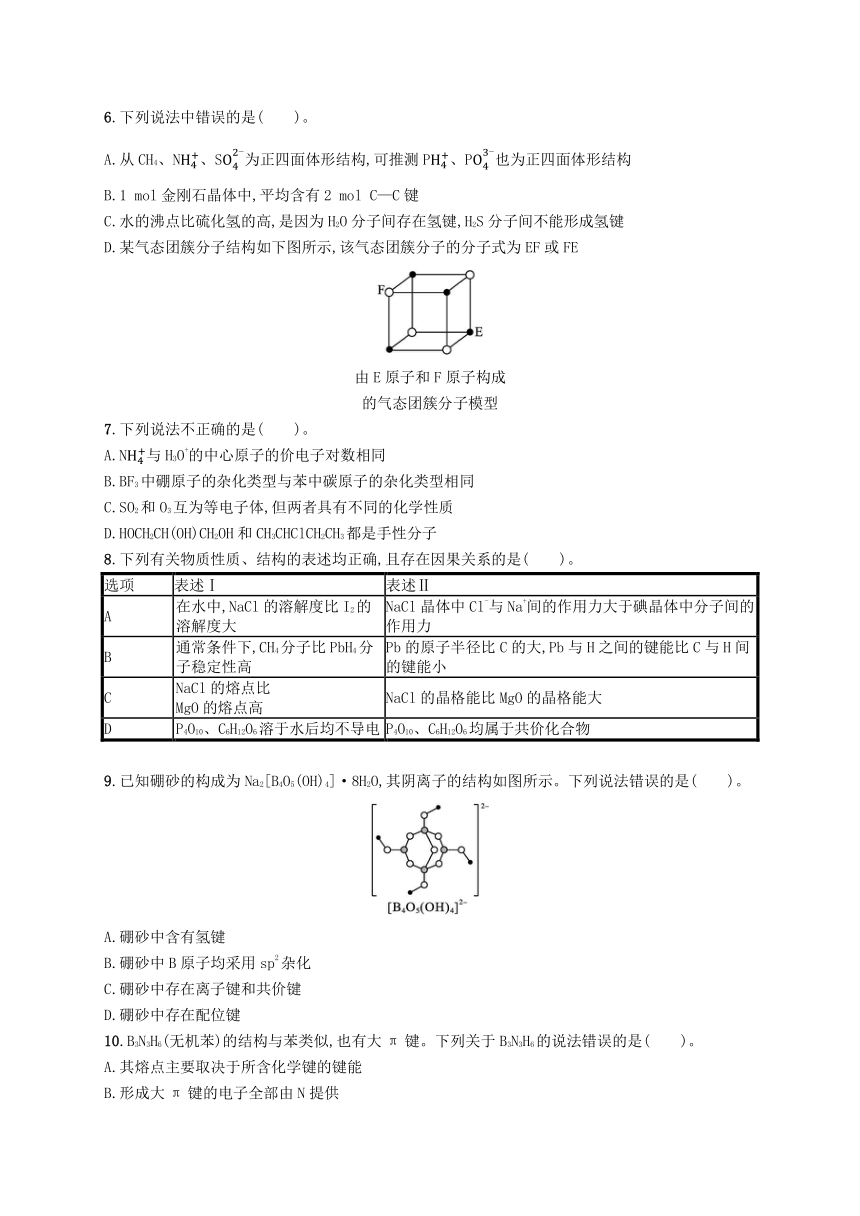 苏教版选择性必修2  2023-2024学年高中化学综合测评A卷（含解析）