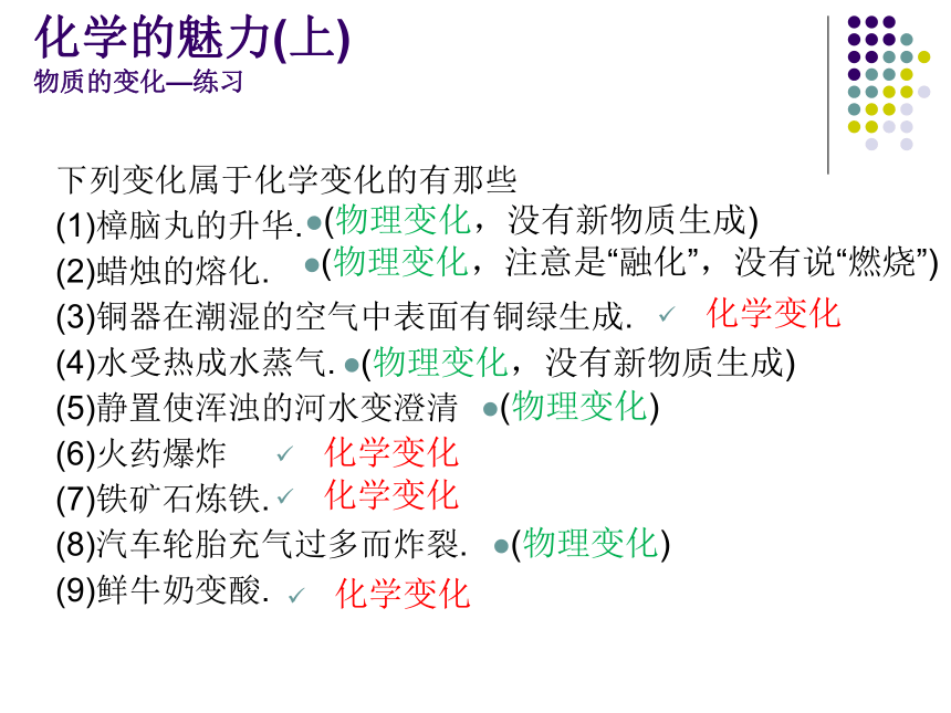 人教版九年级上册化学暑假预习讲义 走进化学世界（共33张PPT）