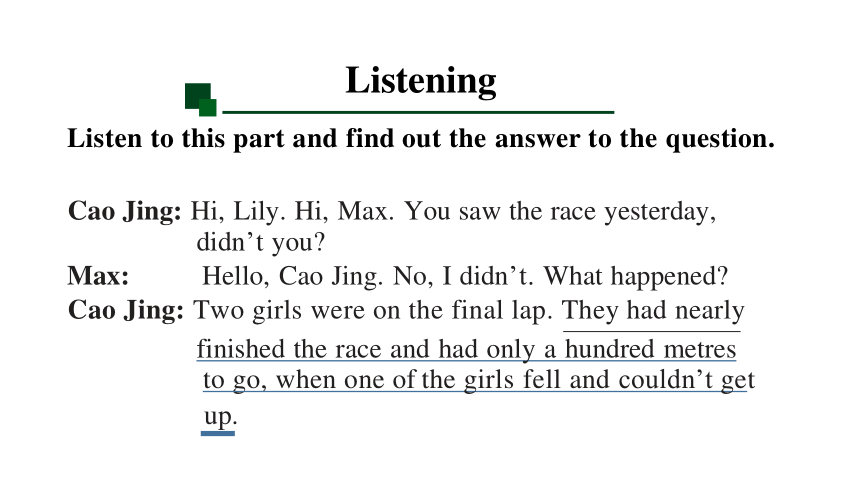 Unit 3 Sports and Fitness Listening and Talking 课件（共38张PPT）