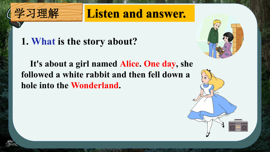 Module 7 Unit 1 Alice was sitting with her sister by the river. 课件+嵌入视频 (共17张PPT)