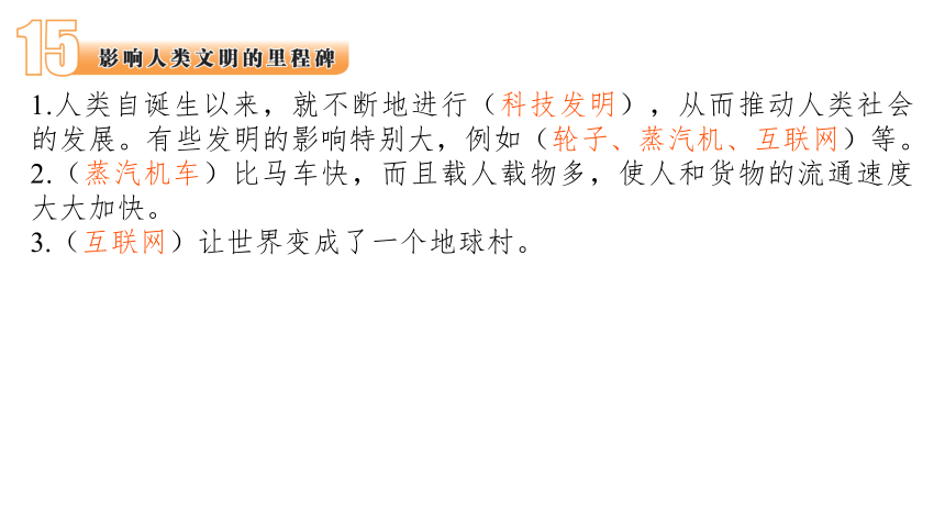 苏教版（2017版）六年级科学上册《第5单元科技改变生活》期末知识点回顾 课件（23张PPT）