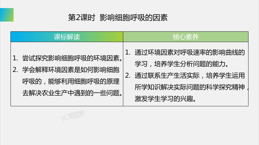 3.4 影响细胞呼吸的环境因素课件（第2课时）（共31张PPT)2023-2024学年高一上学期生物苏教版必修1