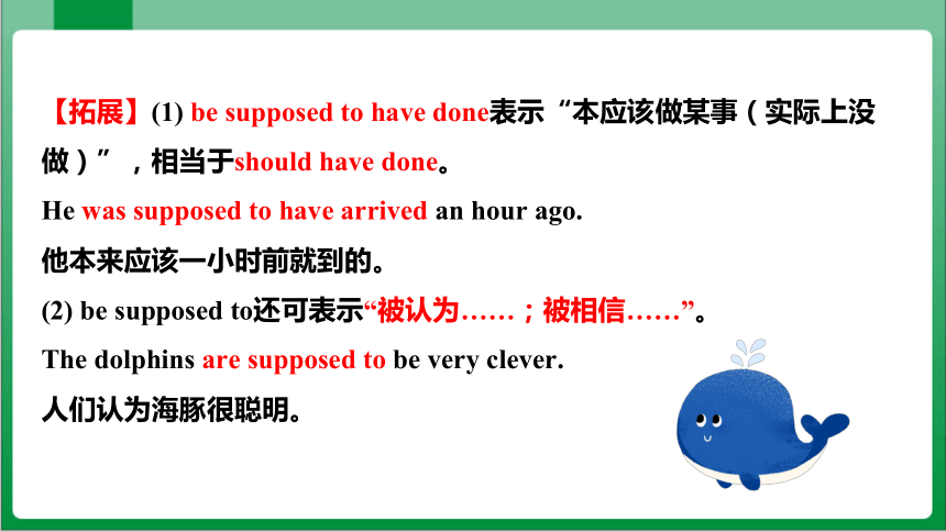 Unit 10 SectionA GrammarFocus~4c 课件+内嵌视频【新目标九年级Unit 10 You're supposed to shake hands】