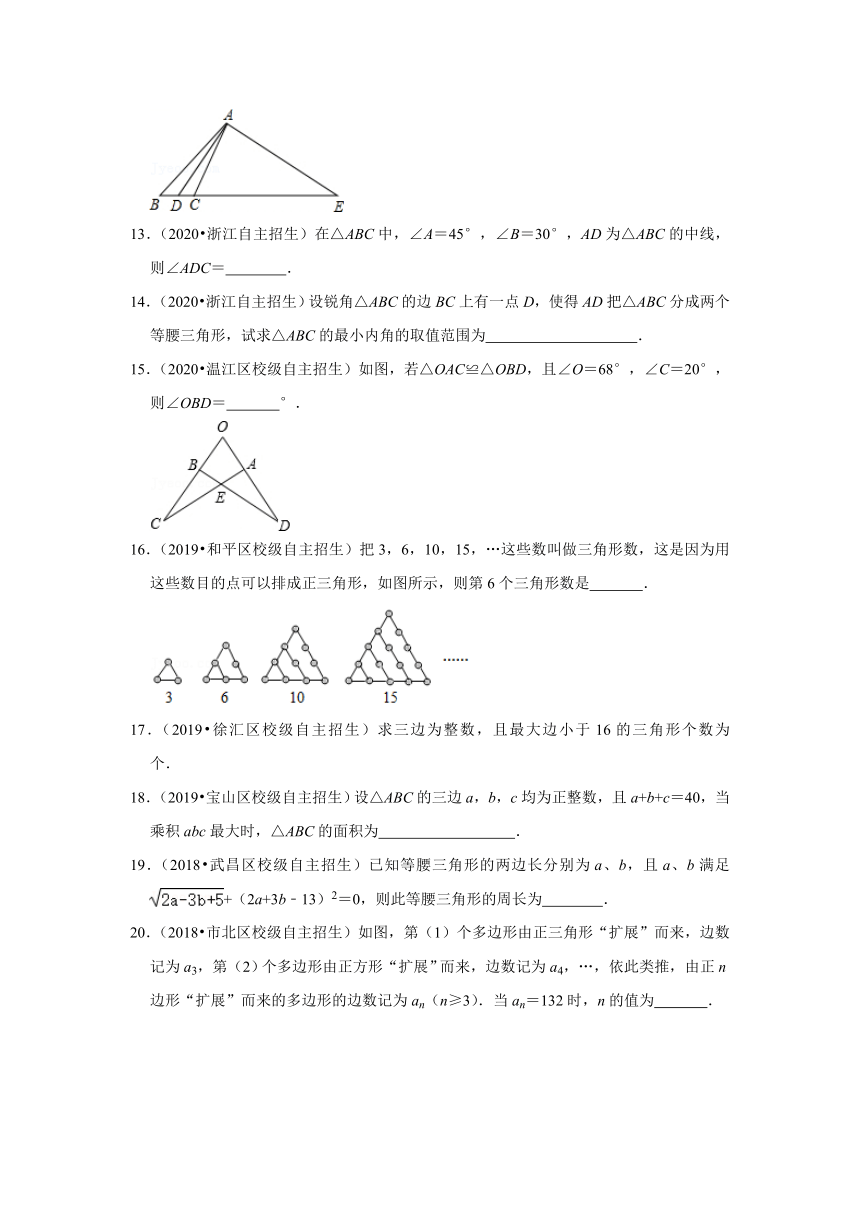 专题21 三角形-2022年全国初三数学自主招生专题大揭秘（含解析）【23页】