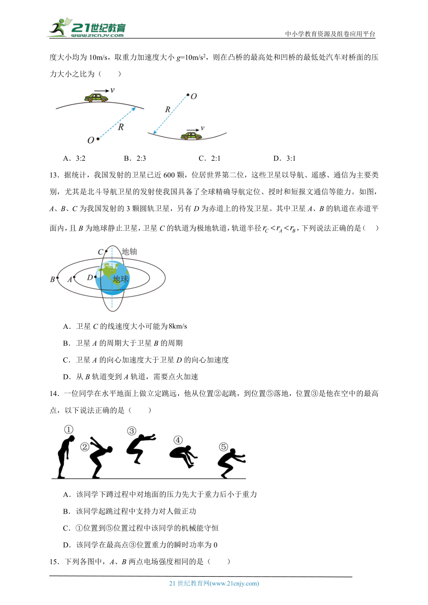 2024年1月浙江省学业水平考试物理试题冲刺七