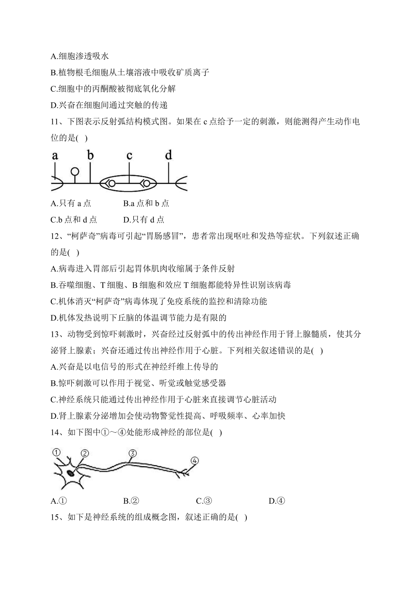 新疆和田地区民丰县多校2022-2023学年高二上学期期中联考生物试卷(含答案解析)