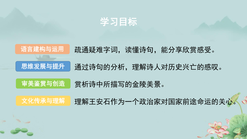 古诗词诵读《桂枝香金陵怀古》课件(共25张PPT)统编版必修下册