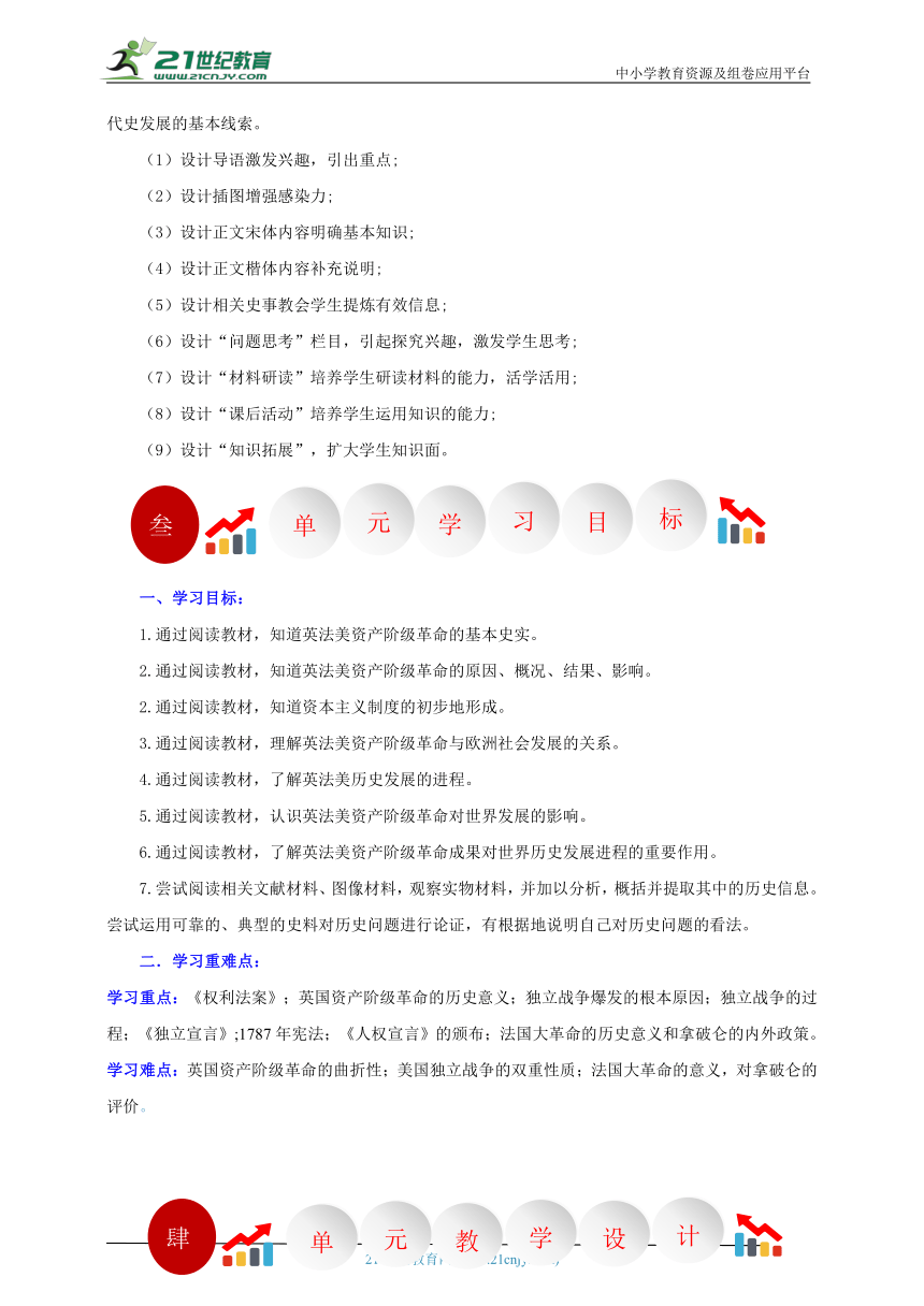 第19课  法国大革命和拿破仑帝国【大单元教学设计】 2023-2024学年部编版九年级历史上册