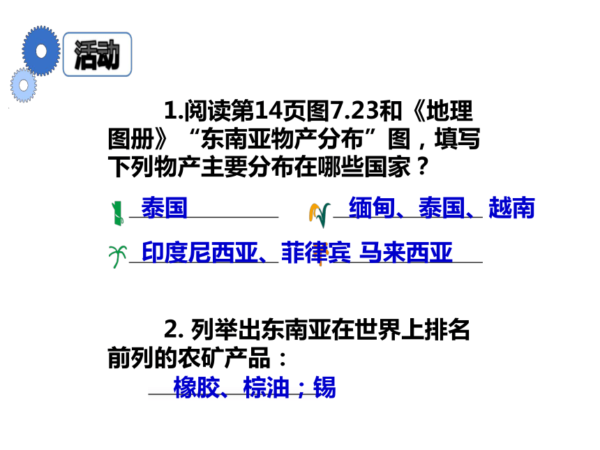 粤教版 七年级地理下册  第七章  第二节 东南亚（第2课时）课件（共16张PPT）