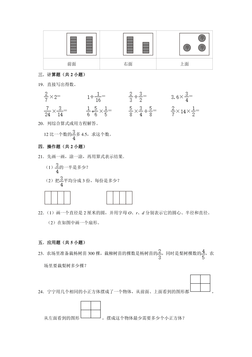 寒假作业（八）（含解析）北师大版2023-2024学年六年级上册数学