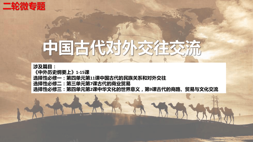 纲要二轮微专题：中国古代对外交流交往 课件（共16张PPT）