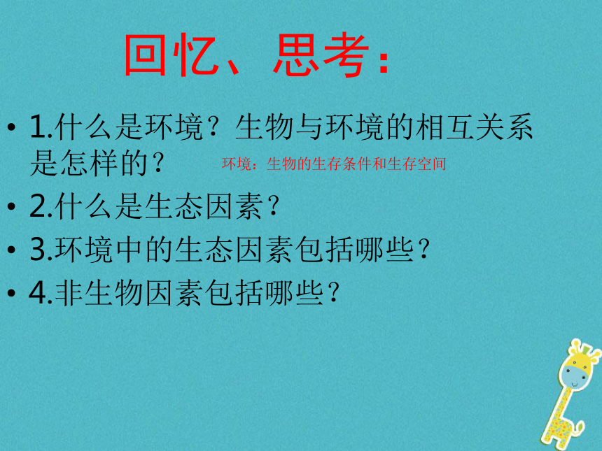 生物的生存依赖一定环境课件  31张PPT