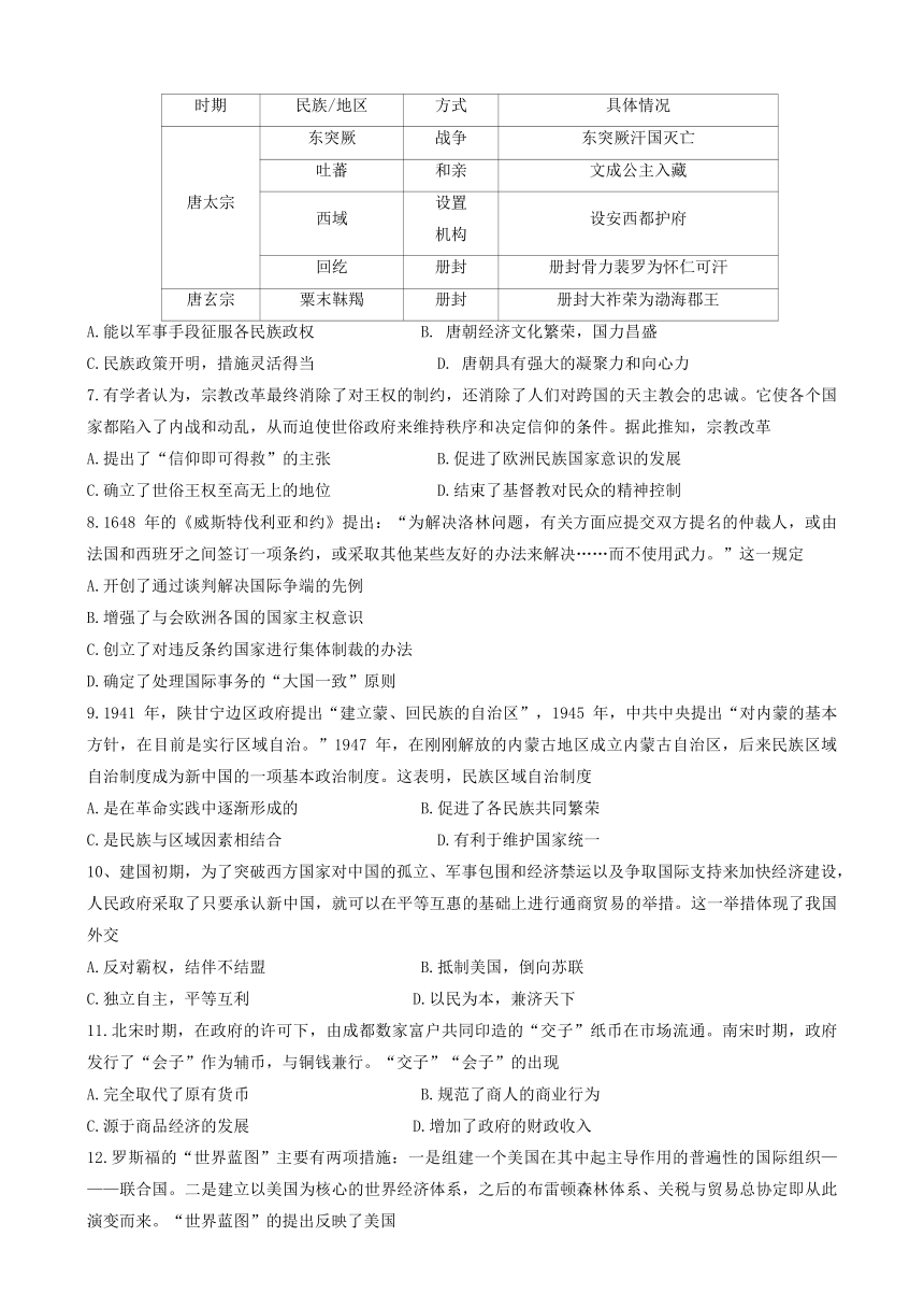 陕西省西安市鄠邑区2023-2024学年高二上学期期中质量检测历史试题（含答案）