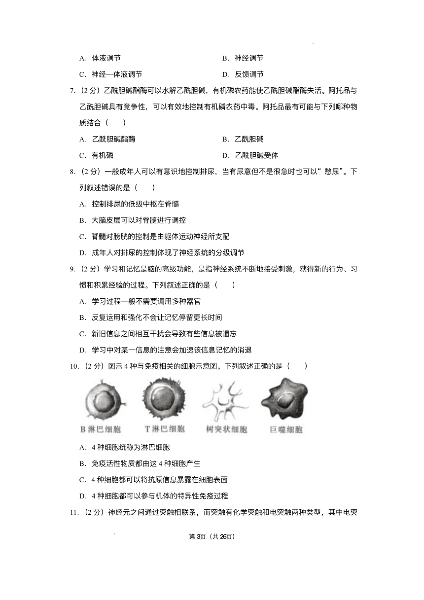 江西省鹰潭市2023-2024学年高二上学期11月期中生物试题(PDF版含解析)