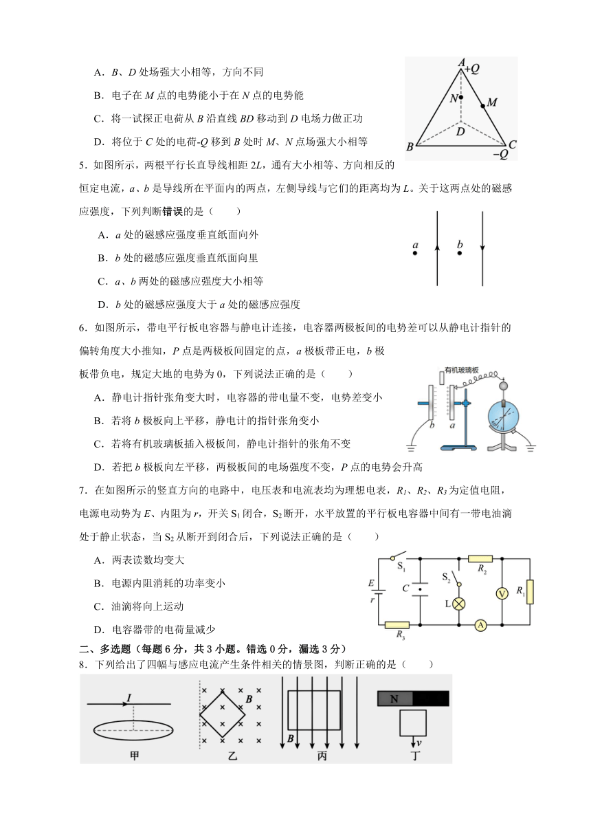 广东省广州市荔湾区真光中学2023-2024学年高二上学期12月月考物理试题（含解析）