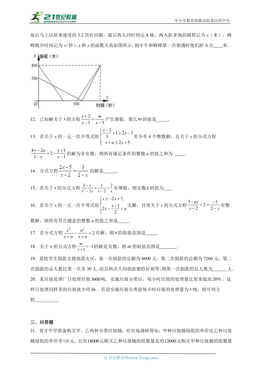 5.4 分式方程寒假预习作业（含答案）