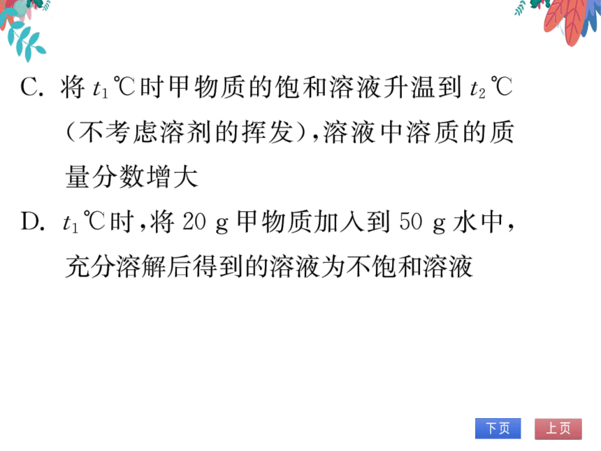 【同步精讲-习题课件】第九单元《溶液》专题二 溶解度曲线的理解和应用-人教版化学九下