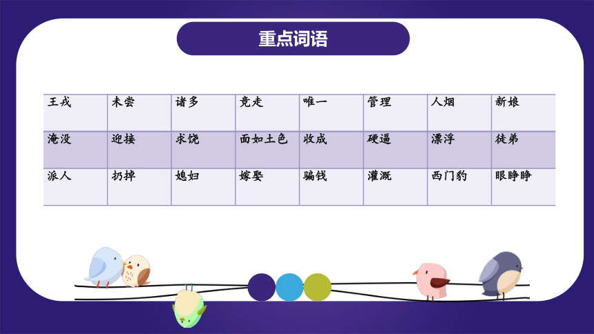 统编版语文四年级上册 第八单元（复习课件）