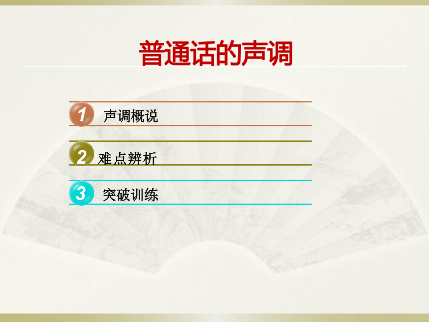 第四章普通话的声调 课件(共60张PPT) 《高教社普通话语音训练》（高教版）