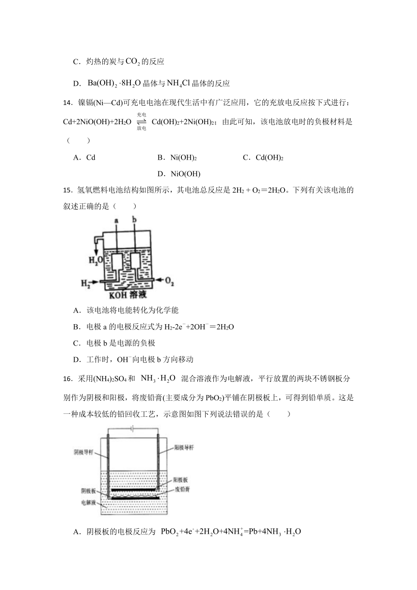 专题1 化学反应与能量变化 专题检测（含解析） 2023-2024学年高二上学期化学苏教版（2019）选择性必修1