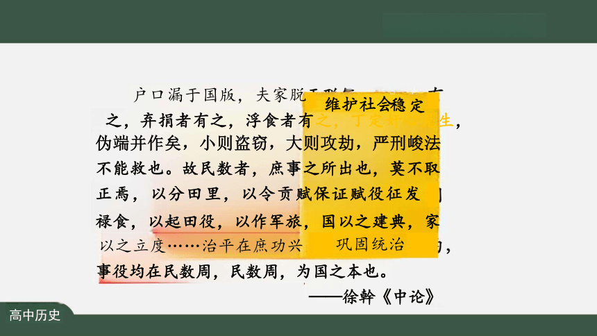 选择性必修1第17课 中国古代的户籍制度与社会治理 课件（共27张PPT）