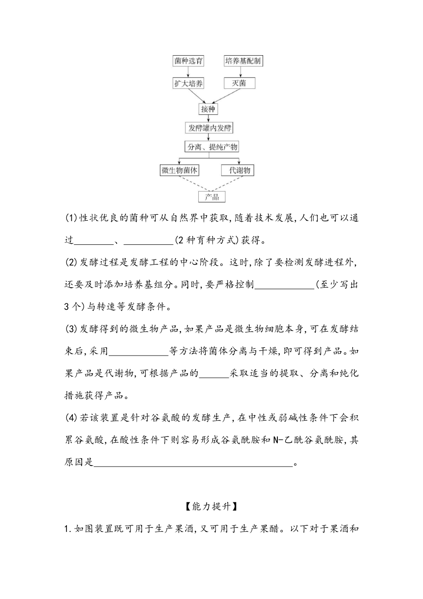 1.3《发酵工程及其应用》课时同步练2023~2024学年高中生物人教版（2019）选择性必修3（含答案）