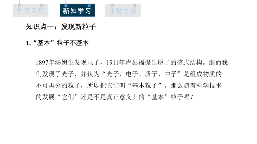 5.5  “基本”粒子 课件 2023-2024学年高二物理人教版（2019）选择性必修3(共17张PPT)