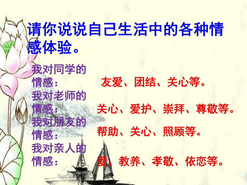 七年级下册：5.1 我们的情感世界 课件(共23张PPT)