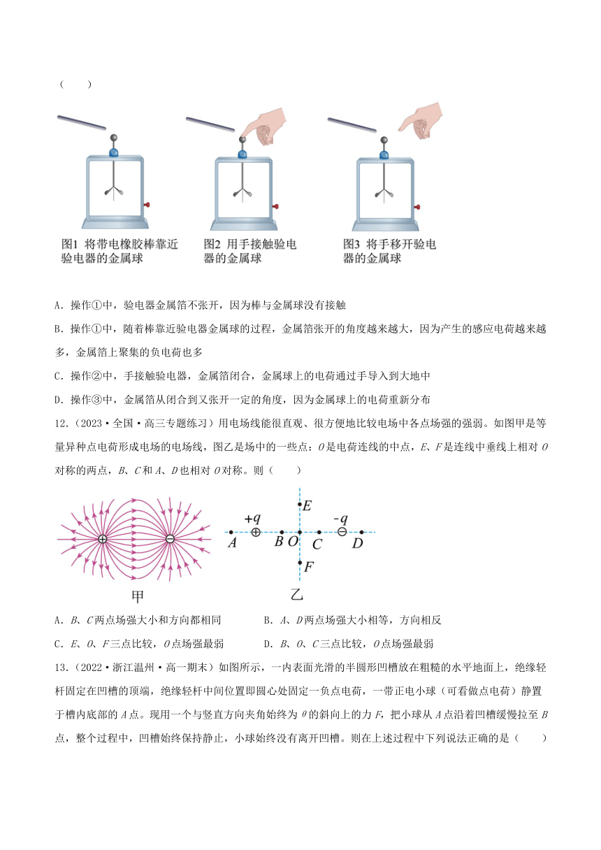 （人教版2019必修第三册）高二物理 第九章《静电场及其应用》单元测试（精选练习）（原卷版+解析）