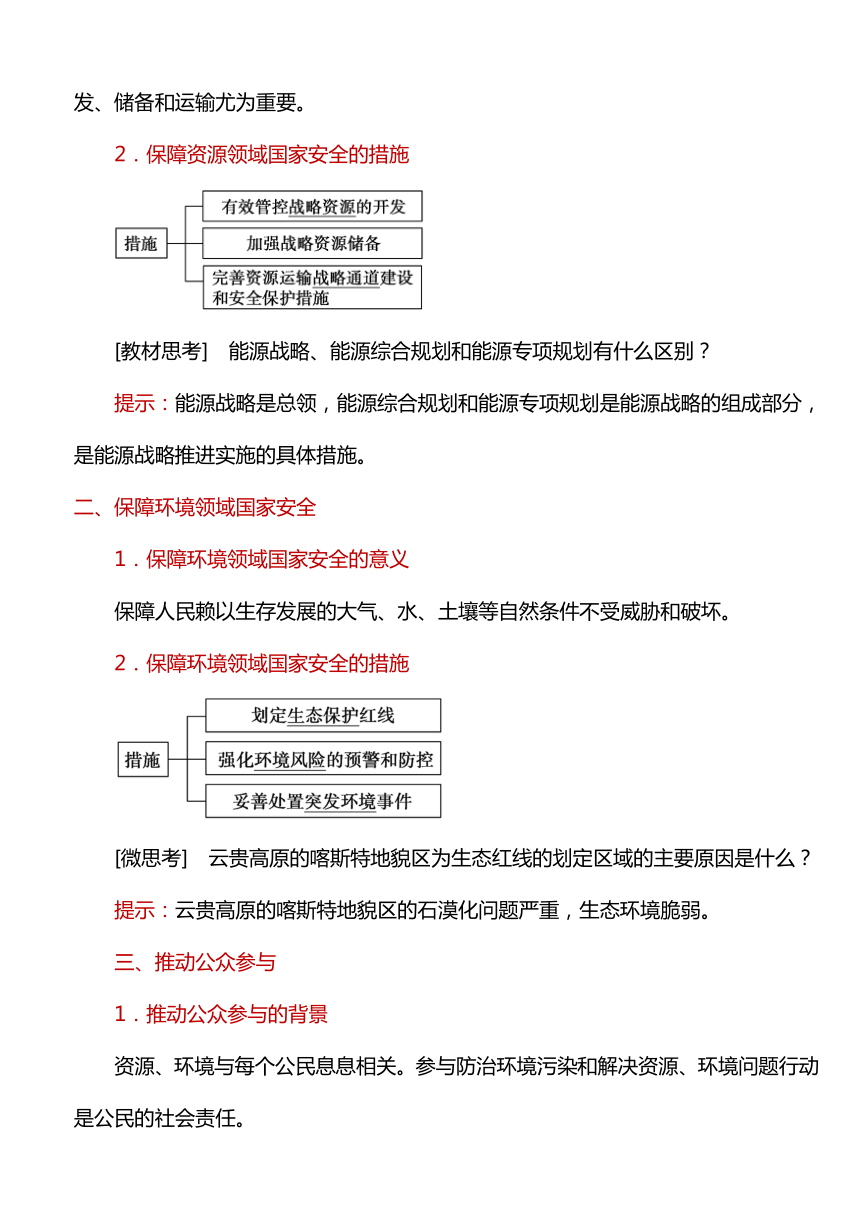 4.2国家战略与政策教学设计2023-2024学年高中地理人教版（2019）选择性必修3