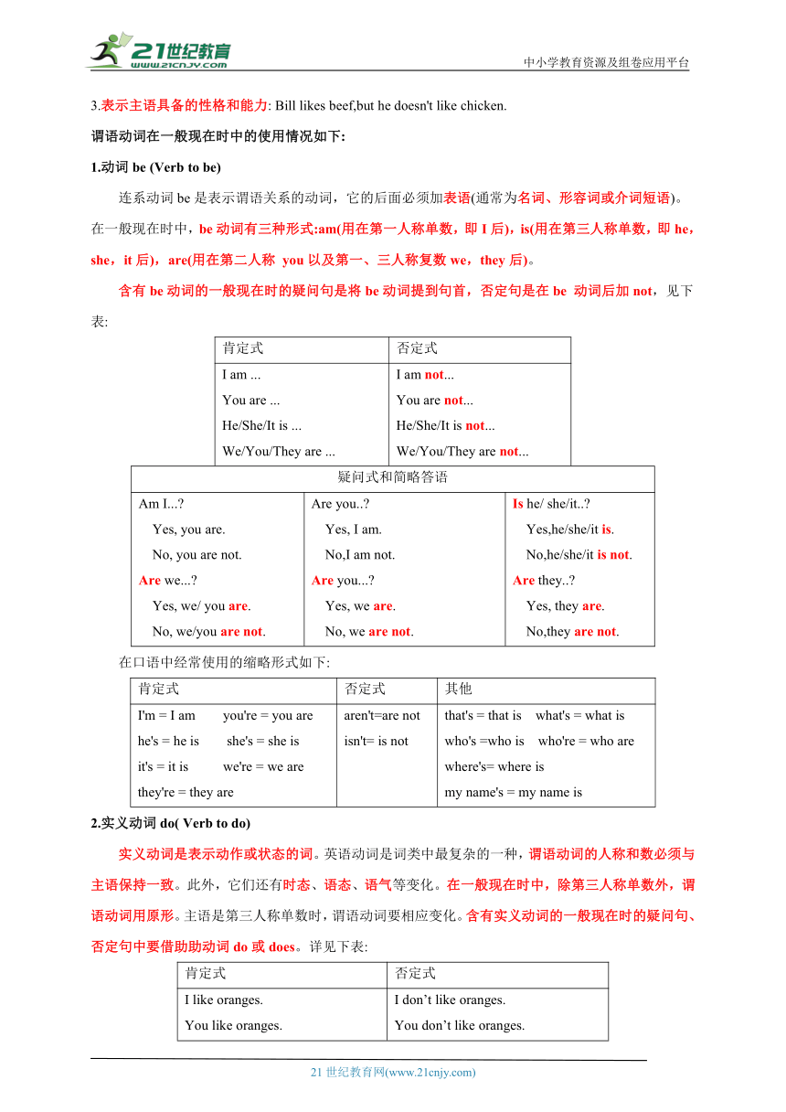 【期末备考】人教七年级上册重点语法知识梳理【标注重点】