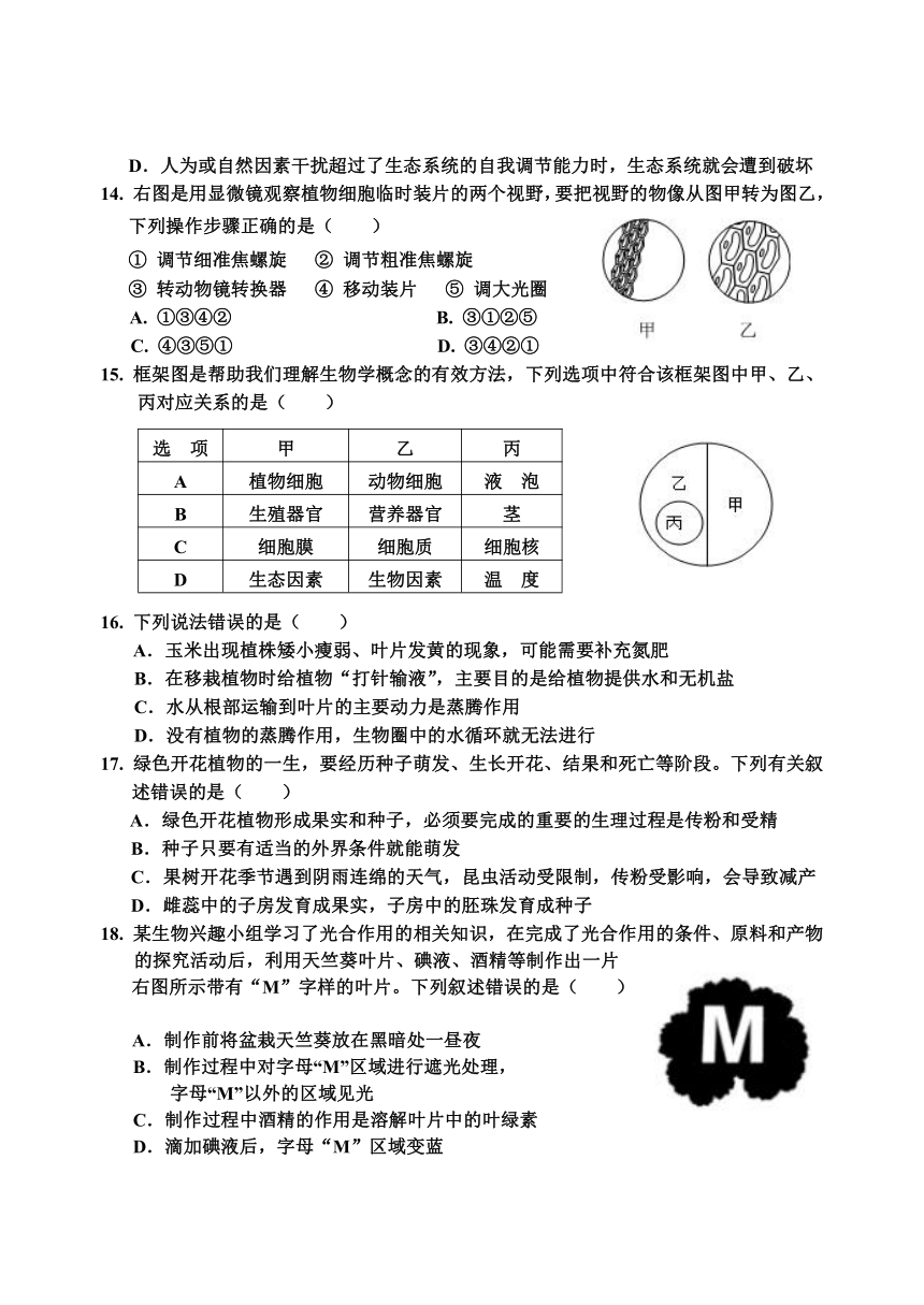 四川省乐山市沐川县2023-2024学年八年级上学期期末考试生物试题（含答案）