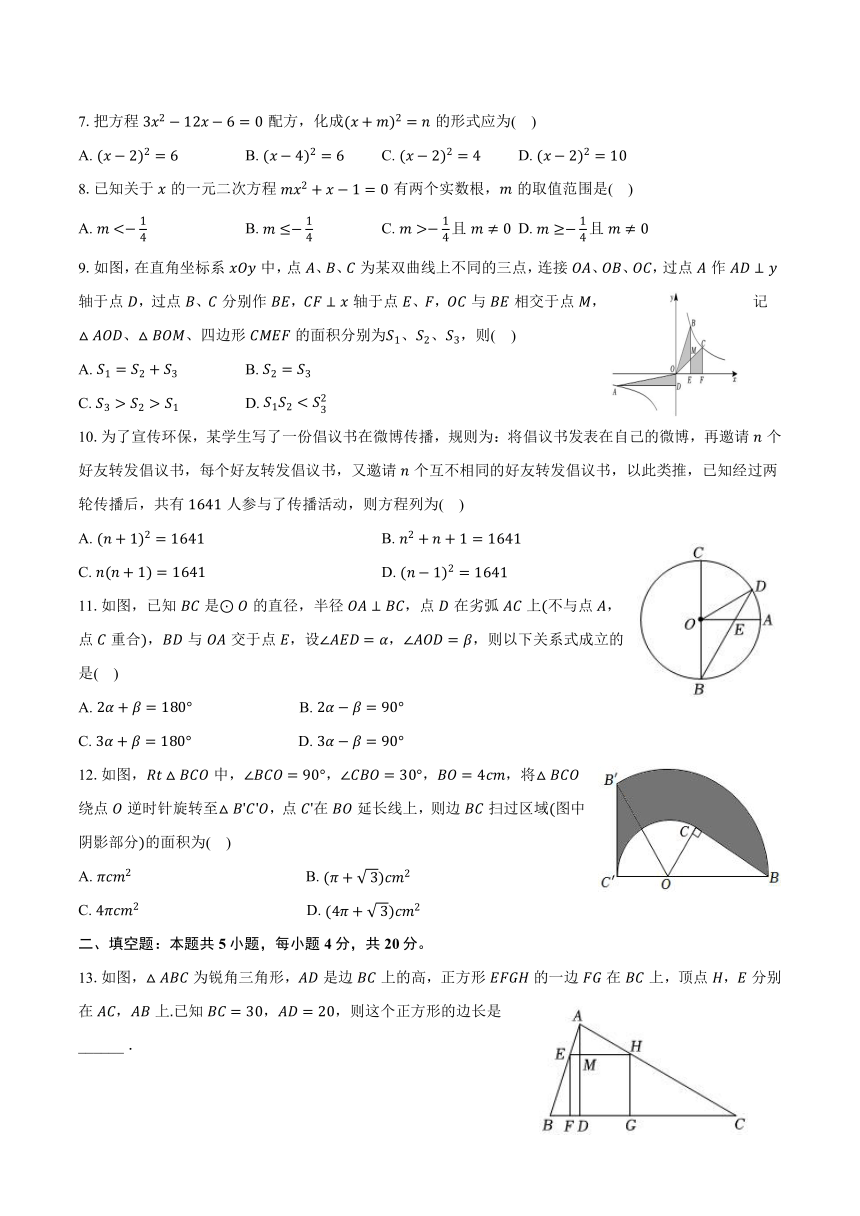 2023-2024学年青岛版数学九年级上册期末考试检测试卷（含答案）