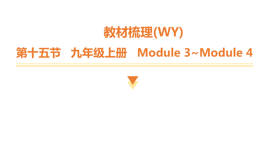 2024中考一轮复习（英语外研版）：教材梳理  九年级上册   Module 3~Module 4课件（48张PPT)