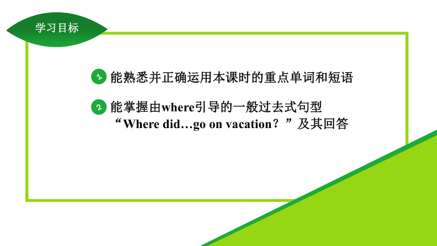 Unit 1 Where did you go on vacation? Section A (1a-1c) 课件 2023-2024学年人教版英语八年级上册 (共19张PPT，含内嵌音频)