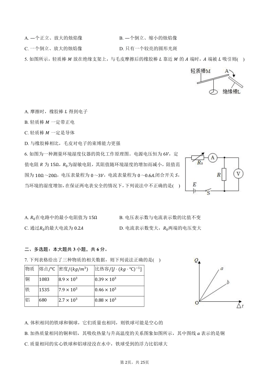 辽宁省沈阳市康平县2023-2024学年物理九年级上册期末模拟试卷（含解析）