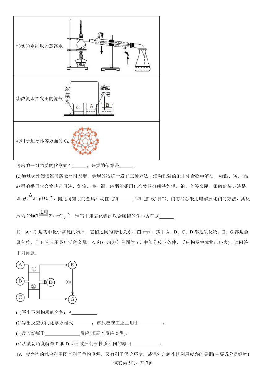 第九单元金属练习题（含解析）　2023-2024学年九年级化学鲁教版下册