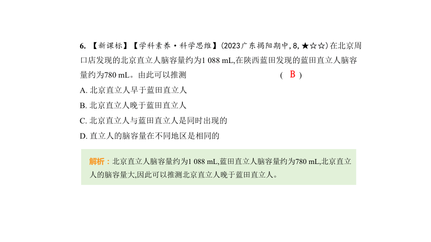 4.1人的由来习题课件(共35张PPT)人教版七年级下册