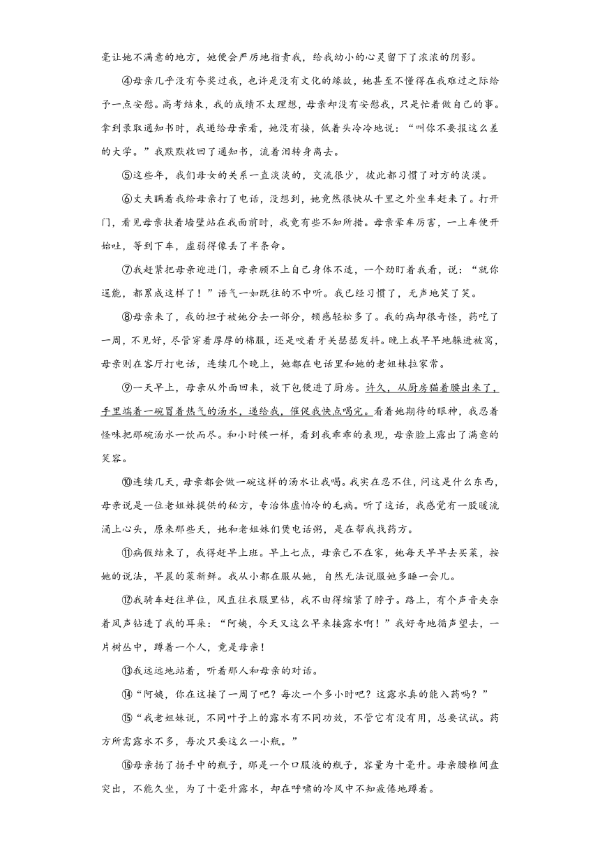 吉林省吉林市永吉县2023-2024学年七年级上学期期末 语文试题（含解析）