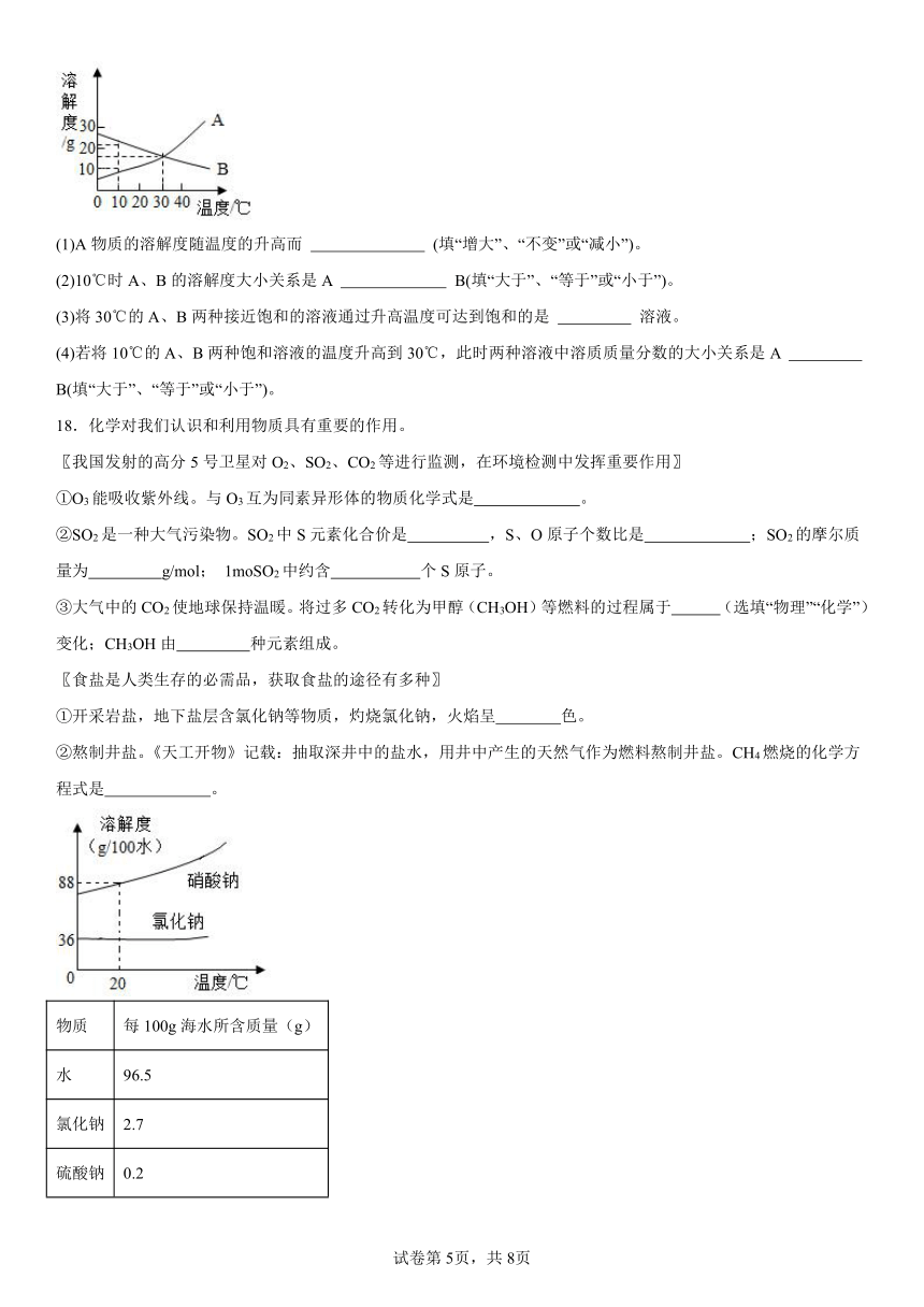 第八单元海水中的化学检测题（含解析） 2023-2024学年九年级化学鲁教版下册